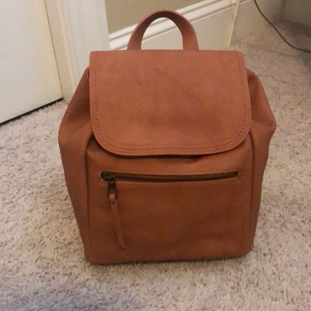 Tan mini backpack